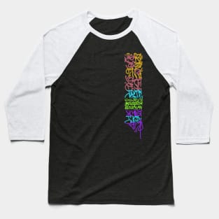 Color Graffiti Tag / Happy Baseball T-Shirt